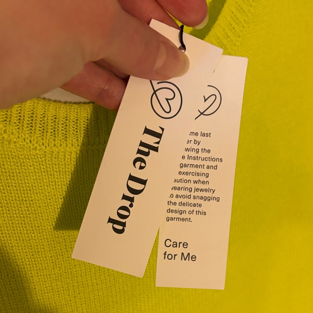 The Drop XL NWT Sulphur Spring (Neon Green) Sleeveless Knit Top - Picture 4 of 8